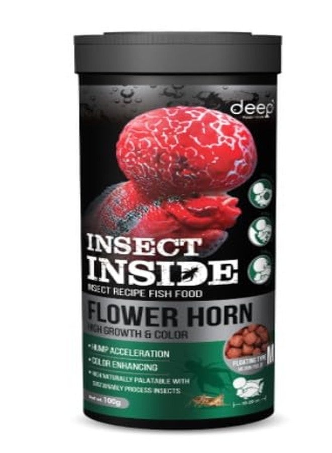 Deep Flower Horn Insect (Cricket) Recipe for High Protein Super Premium Fish Food High Growth & Color Medium Pellet 100gm - Image 1